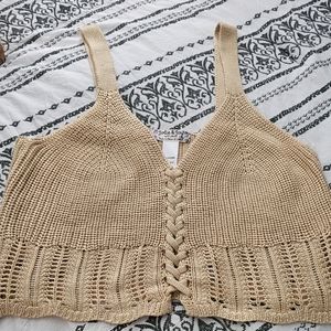 Crochet crop top sleeveless